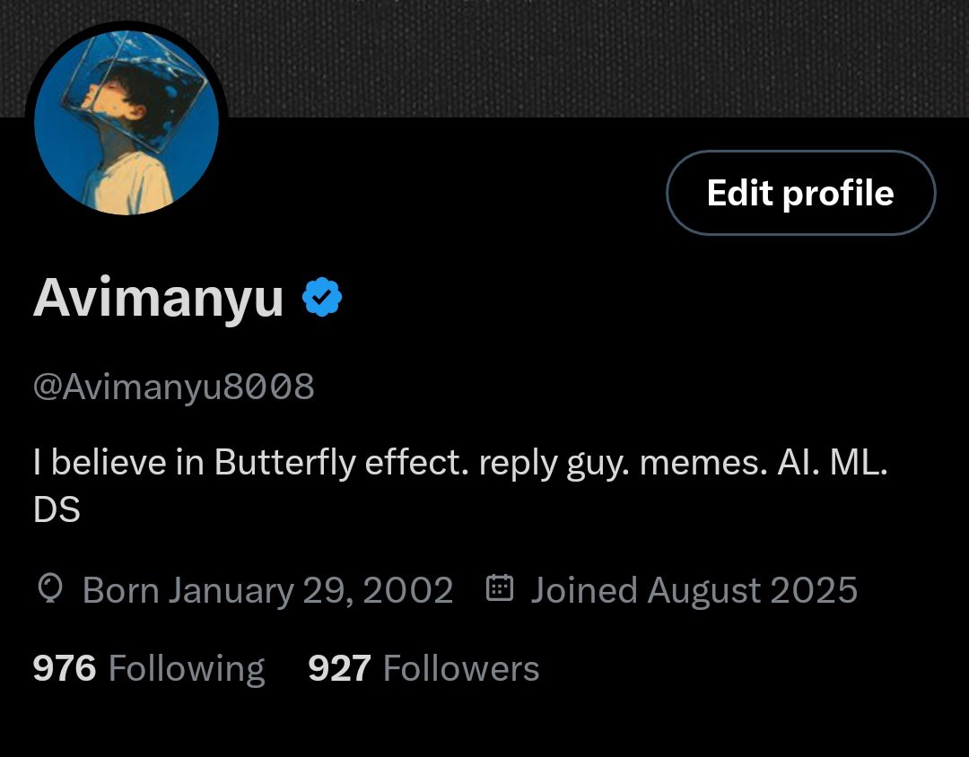 1000 today possible 🫣 let's see 🙈 
.
If you are in tech, AI, startup, founders,
shitposting let's grow together 🫂