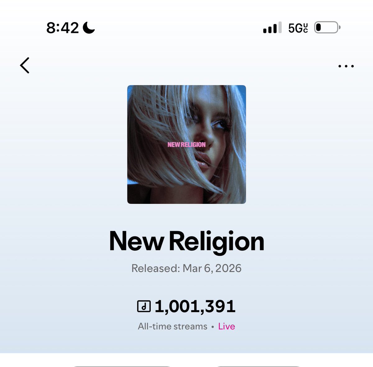BebeRexha's tweet photo. A milli. 😇 what a good day. #NewReligion https://t.co/PflJmdBsNH