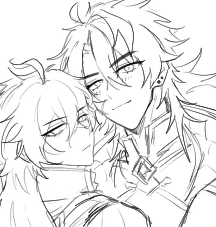 #varflins more slop bc all i do is draw them or my ocs 🫩 i need a lobotomy drawing varka is so fun