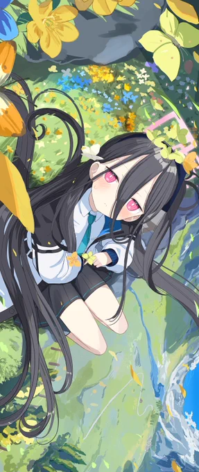 冬コミの本に載せていた元絵の黒いケイちゃんも置いておきますね....