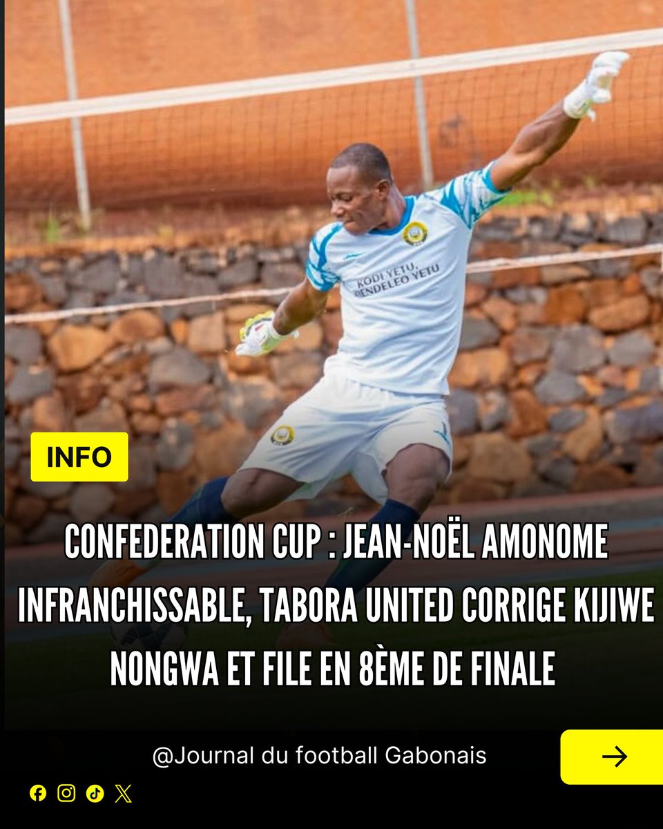 ChopScoth81591's tweet photo. Confederation Cup : Jean-Noël Amonome infranchissable, Tabora United corrige Kijiwe Nongwa et file en 8es
#TaboraUnited
#ConfederationCup
#CAF
#FootballAfricain
#FootballGabonais
#PantheresDuGabon
#CleanSheet
#Goalkeeper
#AfricanClubs
#Qualification
#FootballNews
#MatchDay https://t.co/0AnPWpnDFo