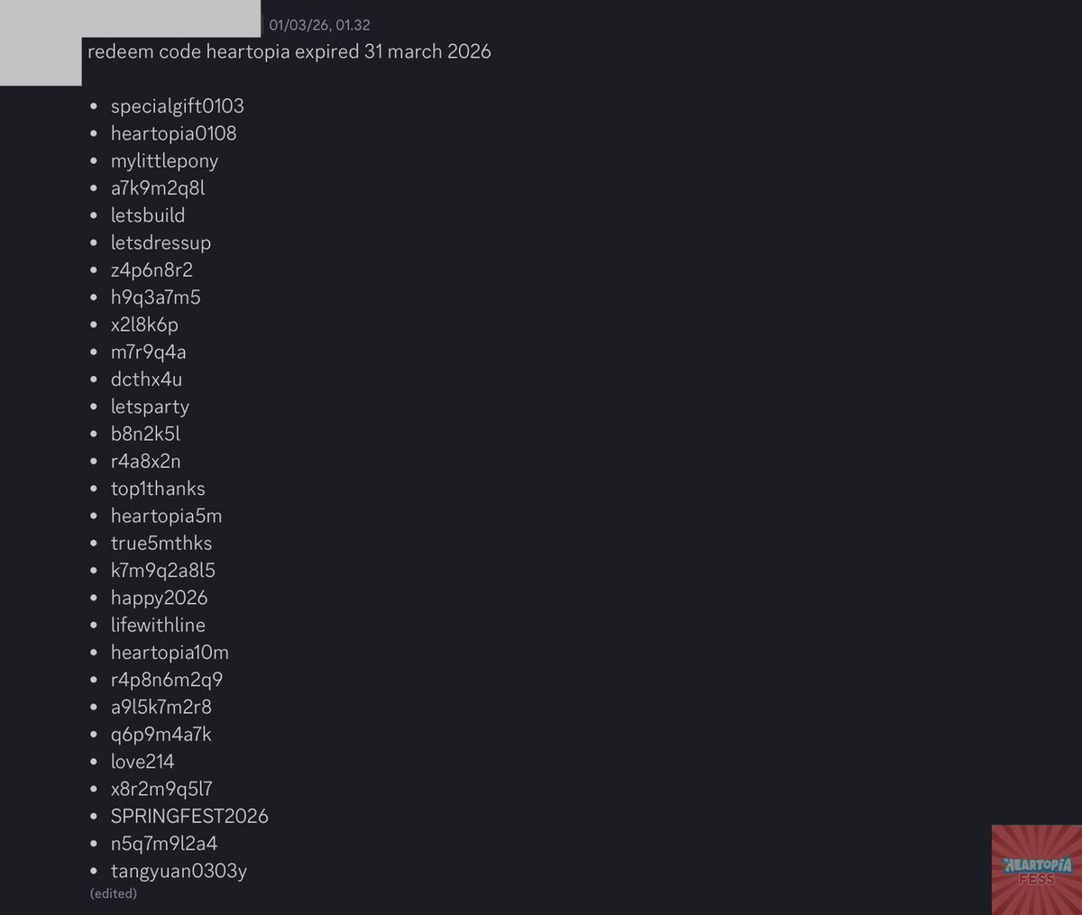 !hato cuma ingetin yang belum pernah redeem code dari hato dari awal, jangan lupa di redeem lumayan banget dapet gold, ws, mermaid, quality timber etc.