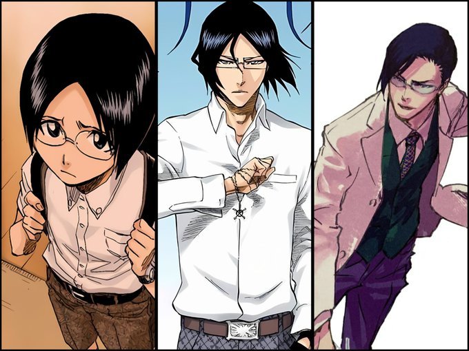 Uryuu through the years🤍🩵

child                   teen                adult