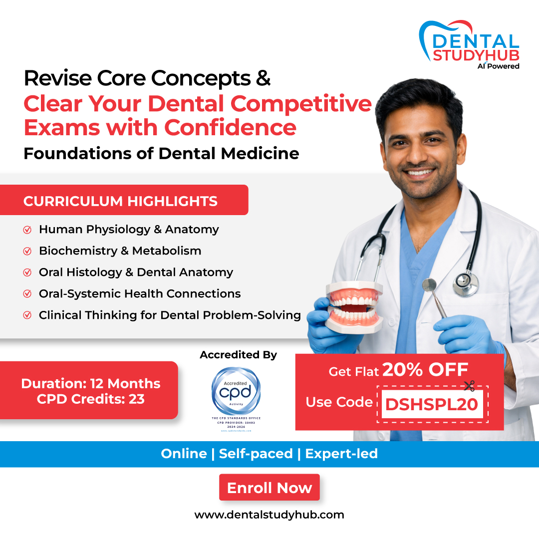 MasterHealthPr0's tweet photo. Kickstart your dental journey.
Master Anatomy, Physiology, Biochemistry &amp; Oral Histology with our expert-led, self-paced course.

Enroll now: https://t.co/h3GjVKUf1E

#DentalEducation #DentalStudents #OralHistology #DentalAnatomy #FutureDentist https://t.co/xQDwdSc5lg