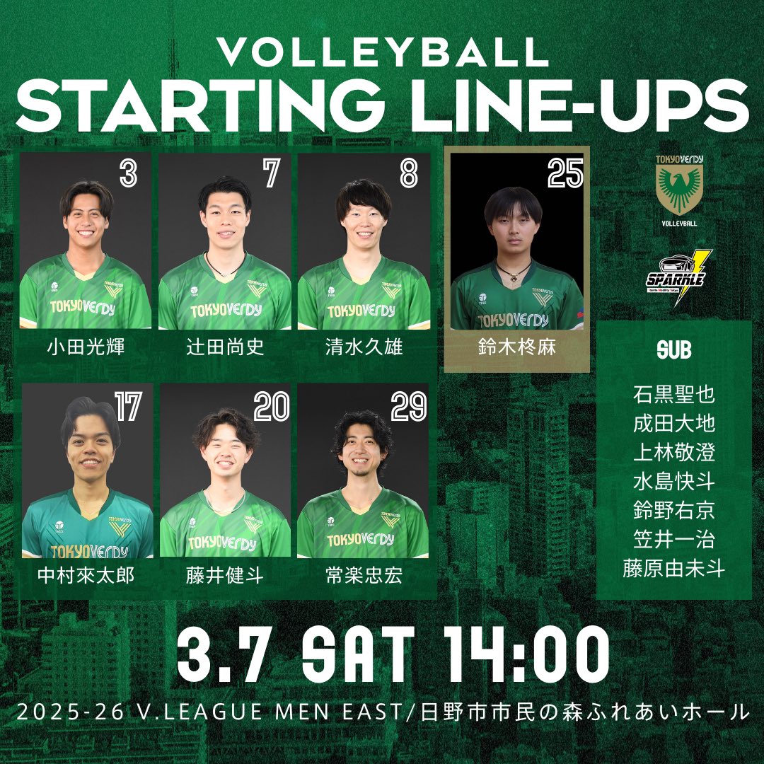 2025-26 V.LEAGUE MEN EAST #東京ヴェルディ 🆚 #TM東京スパークル