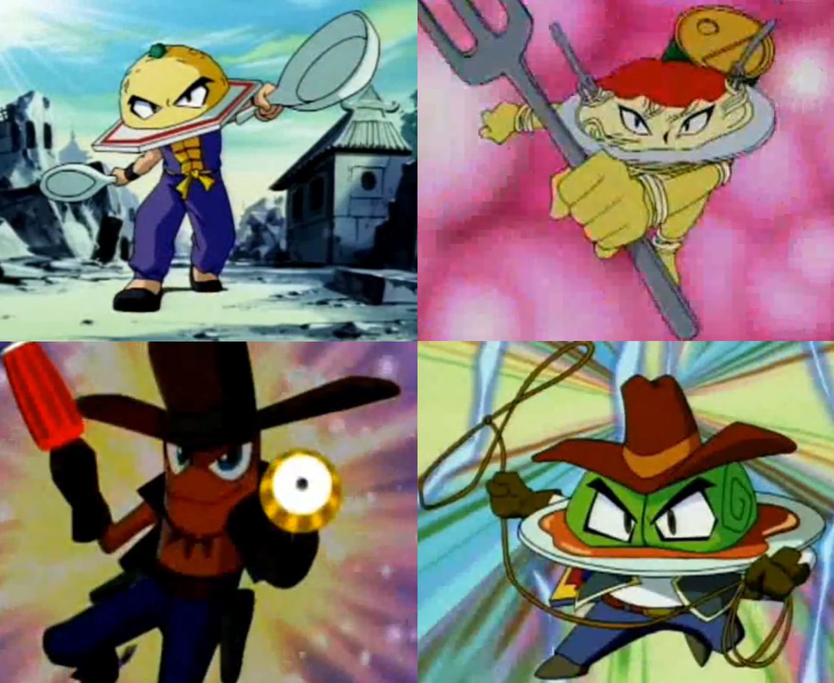 I think I’m weird because my parents didn’t want to pay for cable so I grew up with the whacked out, discount anime they aired on Kids WB. 

“Did you watch Toonami?”

No dude I was watching FIGHTING FOODONS. I watched an OMELET fight some RICE