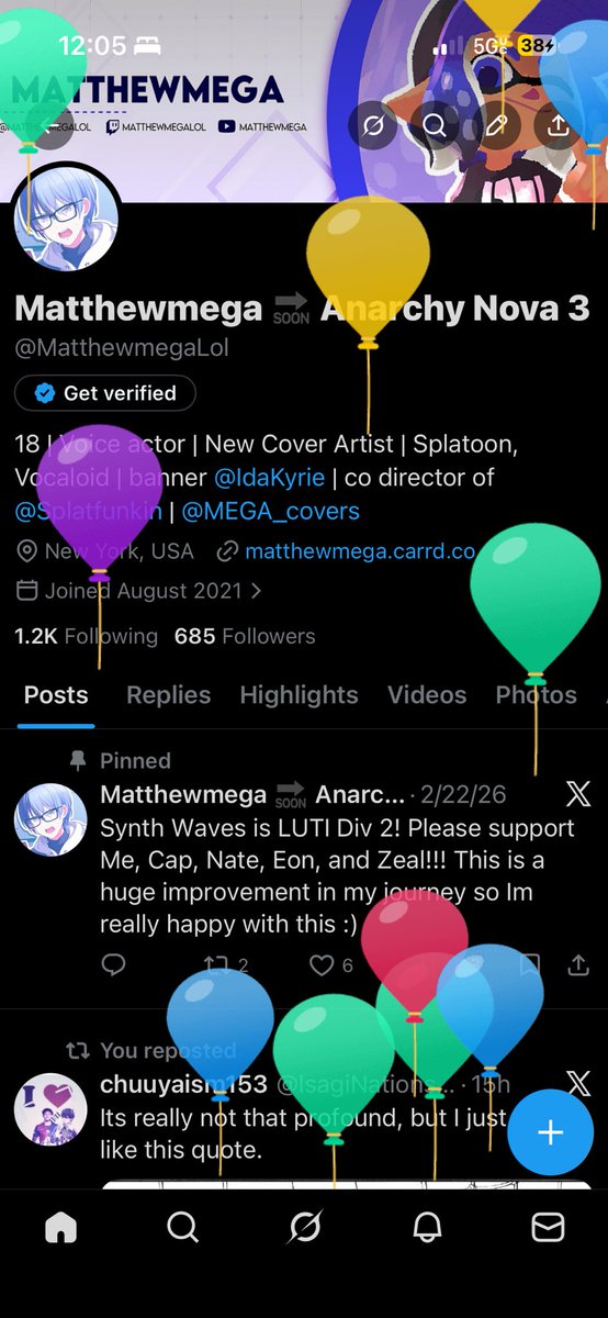 Matthewmega 🔜 Anarchy Nova 3 tweet media