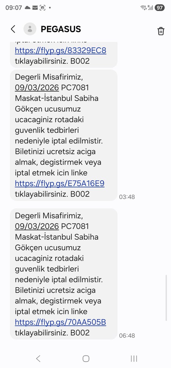 1 haftadir sadece iptal uçuşu atiyorsunuz. Aynı gün saat 04.30 uçuşunuz var ama 10.10 Uçağı mı güvenlik sebebiyle iptal. Yalan söylüyorsunuz. <a href="/ucurbenipegasus/">Pegasus Hava Yolları</a>