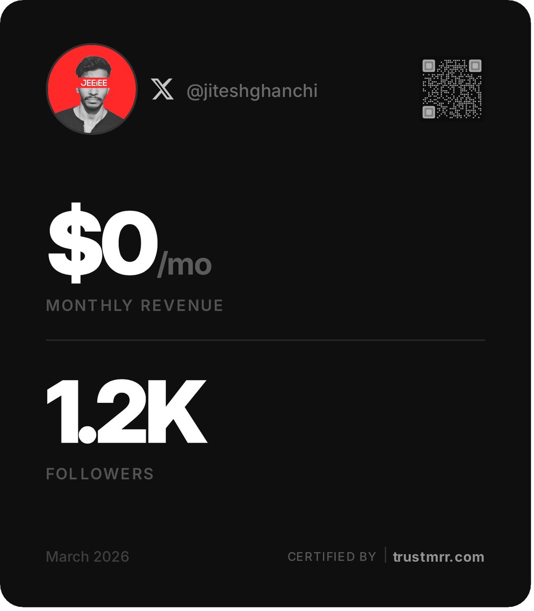 The proud member of 0$ mrr club.