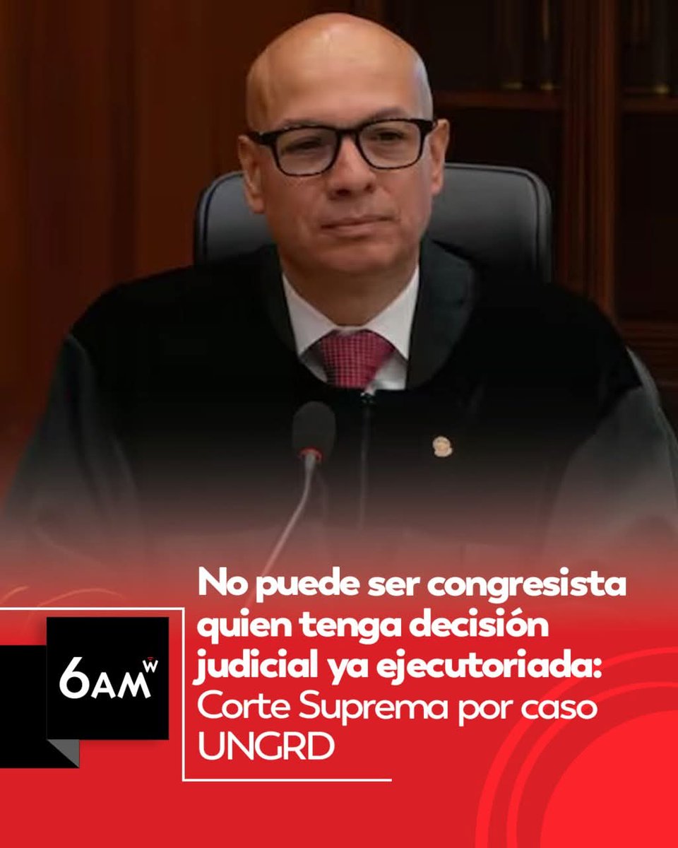 KLea79107265's tweet photo. El magistrado #IvánMauricioLenis, presidente d la @CorteSupremaJ, se pronunció sobre la decisión q tomó el alto tribunal sobre la decisión d llamar a juicio o d imponer una medida de aseguramiento en contra d los 5️⃣ congresistas y excongresista q  participaron dl ROBO d la UNGRD. https://t.co/BhSOv39n5P
