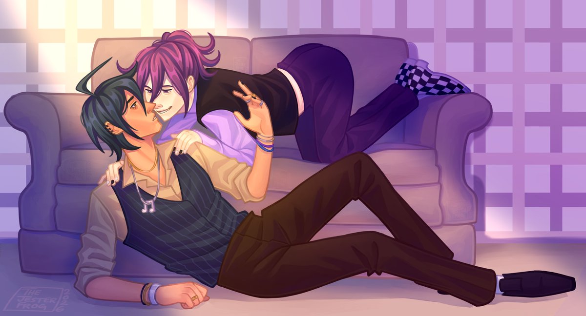 hardworking detective and the bum that doesn't pay rent #danganronpa #saiouma