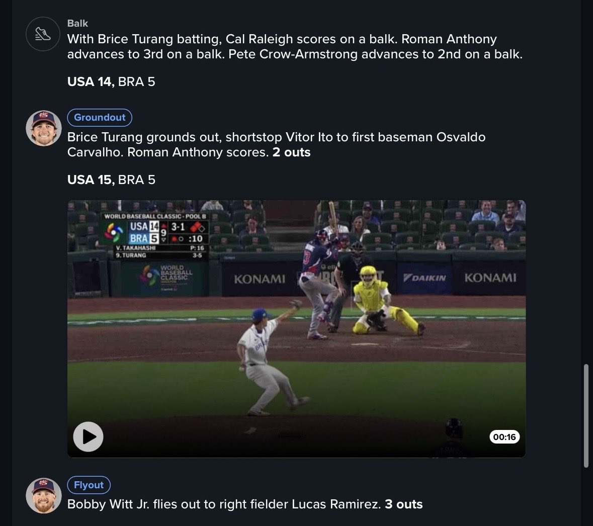 7 Batters went to the plate before the 2nd OUT.