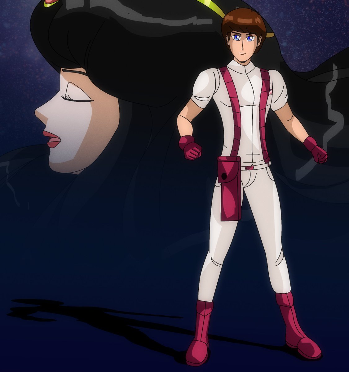 Some poster style art of Princess Misha and her soul mate, The Space Explorer Mason Masters. These two are from a space opera that I still am figuring out the story (making a "magnum opus" is hard ;_;'')