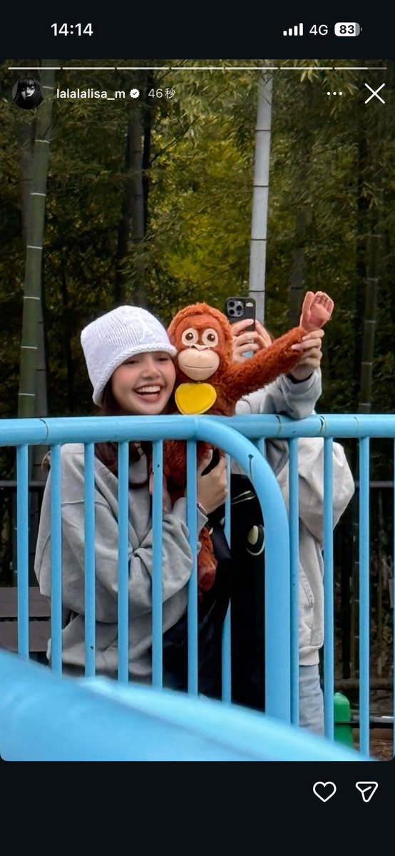 asamanobal's tweet photo. LISAパンチ君に会いに行ってるやーん🐵🐥💛 https://t.co/cGta4ixYf0