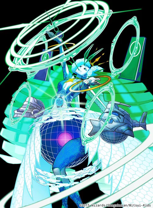 何を置いてもイラストレーターデビューで描かせていただいたエンペラー・キリコは一生の思い出のひとつです。神歌の悪夢ナイトメア・キリコもですね。25周年サンキューパックキャンペーン 春ver.のイザナギテラスと共に描いたキリコもよろしくです。 #デュエルマスターズ #デュエマ25周年