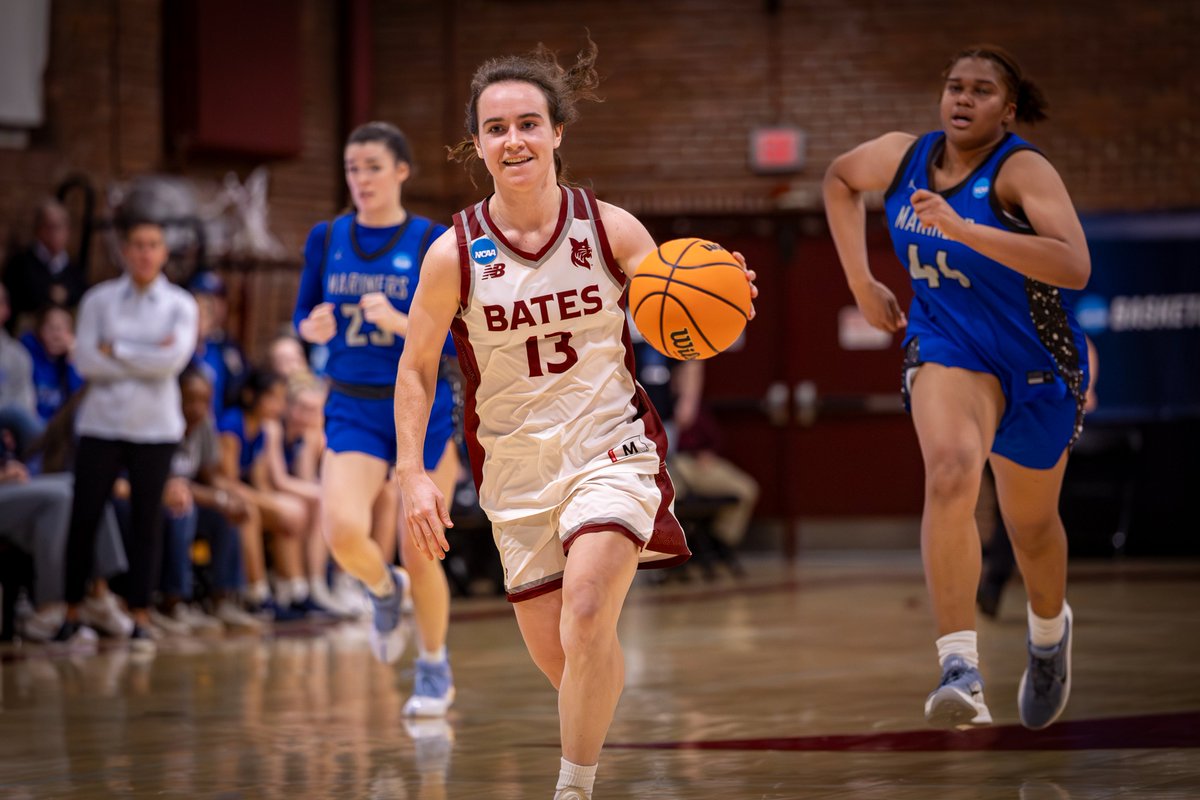 Hughes and Spolter propel women's hoops to 71-57 win over USMMA in first round of <a href="/NCAADIII/">NCAA Division III</a> tournament!

Recap and photos: 
gobatesbobcats.com/news/2026/3/6/…

#mesports #d3hoops #GoBates <a href="/buntingthompson/">Stacey</a> <a href="/d3hoopsville/">Hoopsville/McHugh</a>