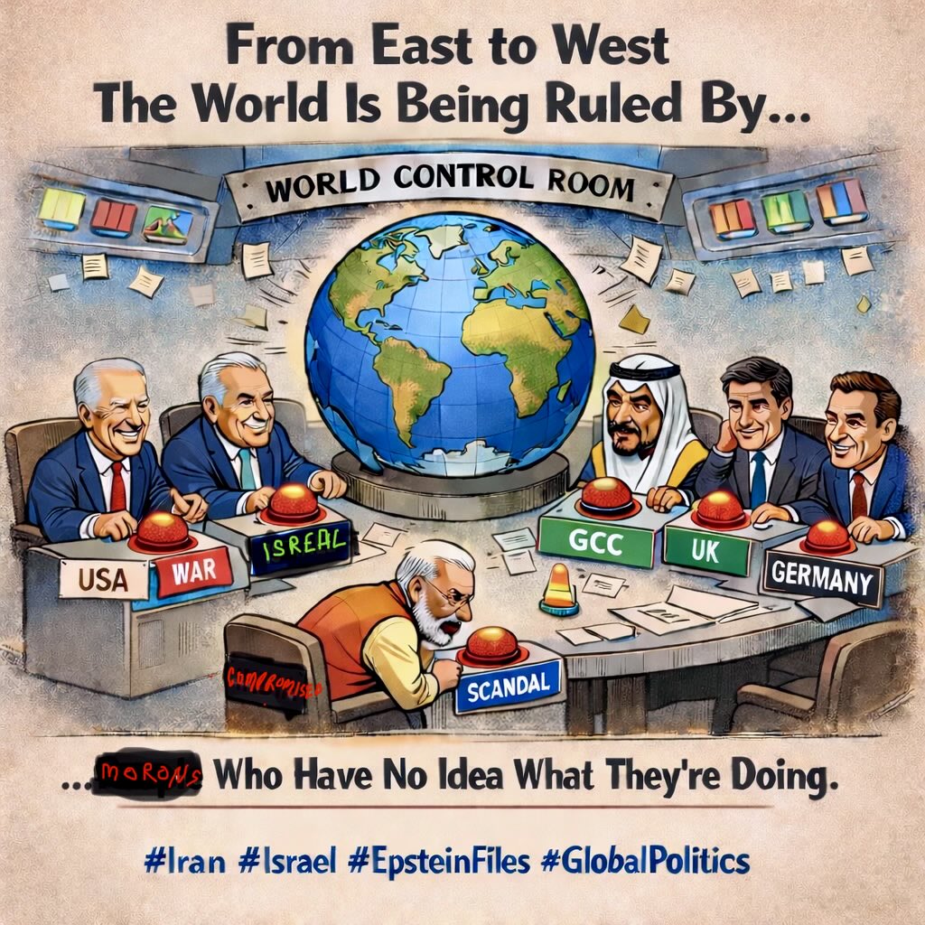CryForDemocracy's tweet image. From East To West
The World Is Being Ruled By
Fu@king Morons…
#KingRezaPahlavi 
#EpsteinFiles 
#ModiInEpsteinFiles 
#Iran 
#Israel