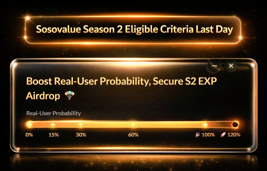 AntarSark's tweet image. 🚨 Sosovalue S2 Airdrop Final Month 🪂

Only 23 days left to complete the Season 2 criteria.
Finish your tasks and click Verify to secure your airdrop.

💡 More EXP = More potential rewards. Don't miss the final chance! ⏳

#Sosovalue #SosovalueSeason2 #Airdrop #CryptoAirdrop