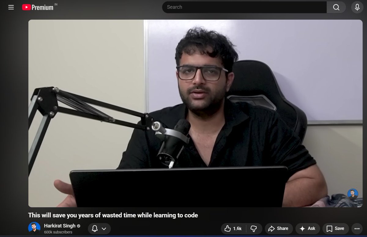 _ujjwalg_17k's tweet photo. Watched this video by Harkirat Singh today. The biggest lesson is to stop overthinking, stop switching tech stacks, and don’t wait for the perfect opportunity. Just focus, build skills, and keep coding. From now on, I’m following this path. @kirat_tw @100xSchool https://t.co/GGYIoWwiIz