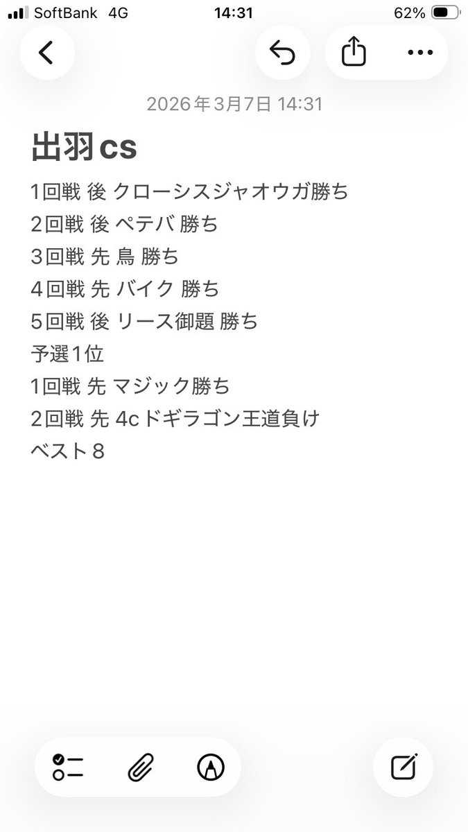 未来から来ました。
フォージピン投でベスト8です。