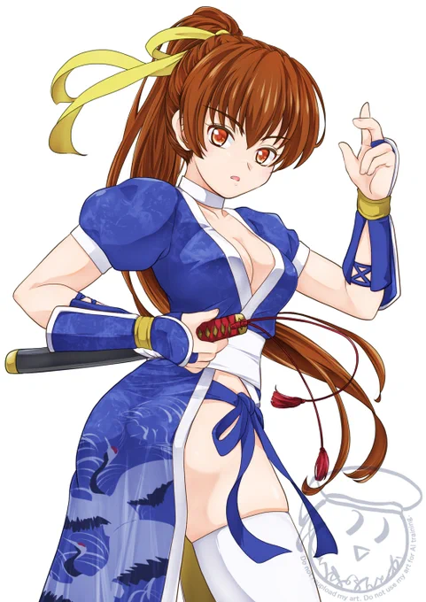 初めて描くかすみさん、誕生日から大幅遅れだけど #DOA #格ゲーキャラ描こうぜ