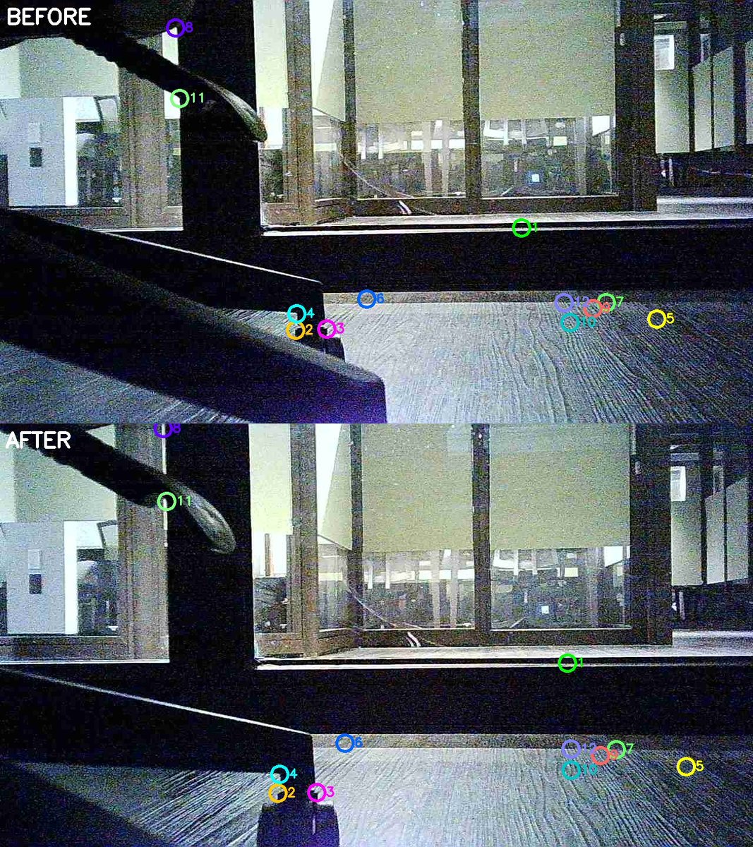 ManuelDelVerme's tweet photo. we entered the 90s, the age of optical flow

Lucas-Kanade works!
dense opt flow didn't  :(

ego motion: floor features move 80px downward, distant windows move 40px upward https://t.co/ZaJ3AF8jnA