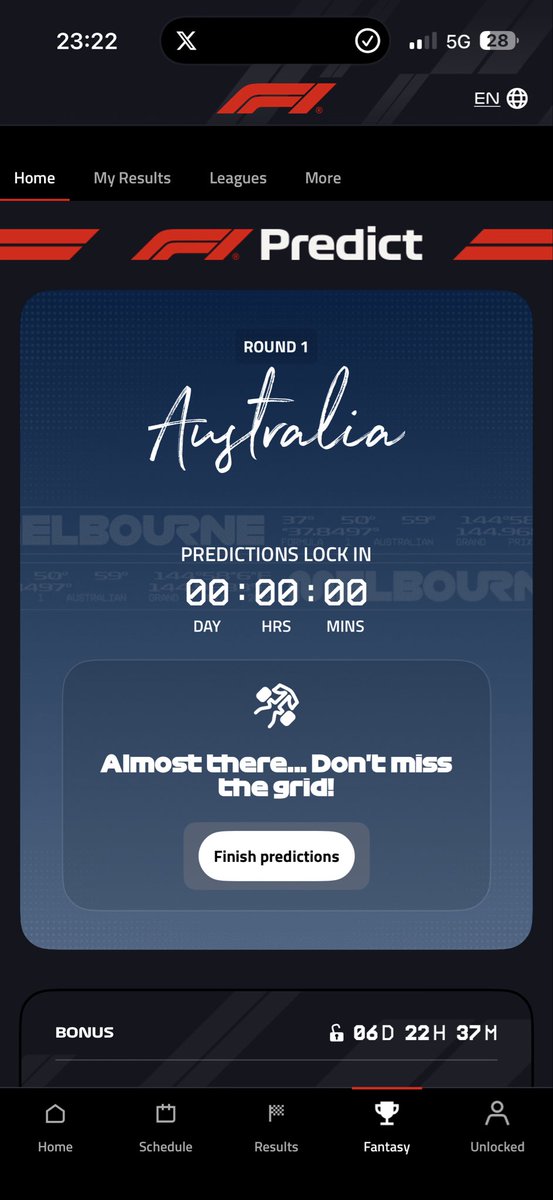 OGRacer's tweet photo. @F1 > Since the predictions opened it would not let me finish it. Your app sucked this time!!! https://t.co/DDfAHyU7gF