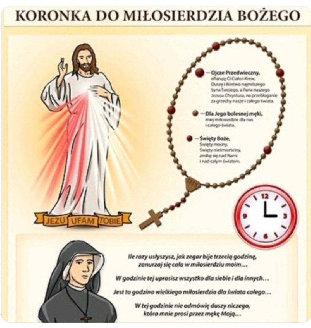 O 15 w godzinie śmierci Pana naszego Jezusa Chrystusa, zachęcam wszystkich do odmówienia koronki do Milosierdzia Bożego