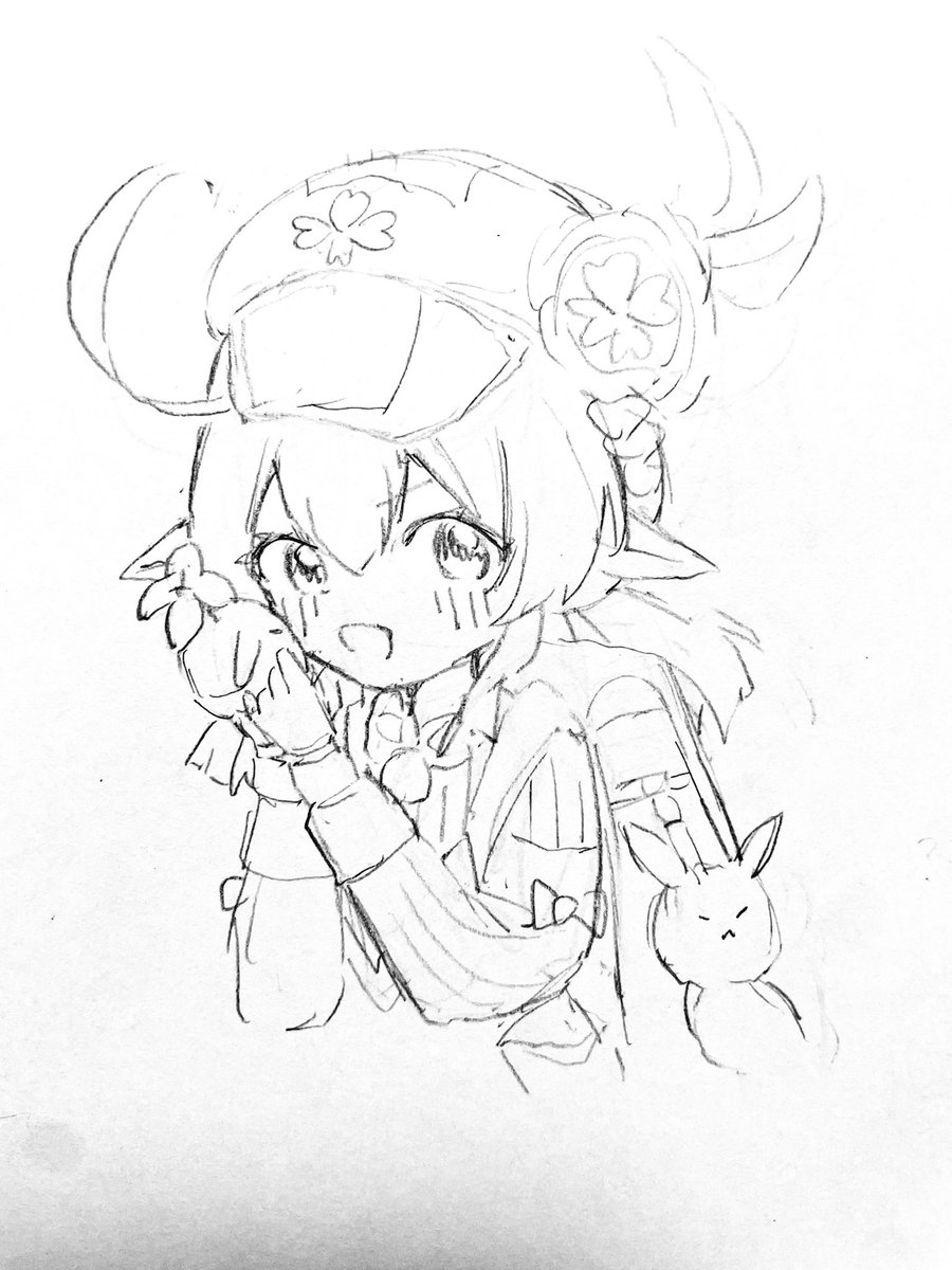 原神絵出してなさすぎたので鍵で放流してたクレーちゃんをこっちにも…
 #Klee