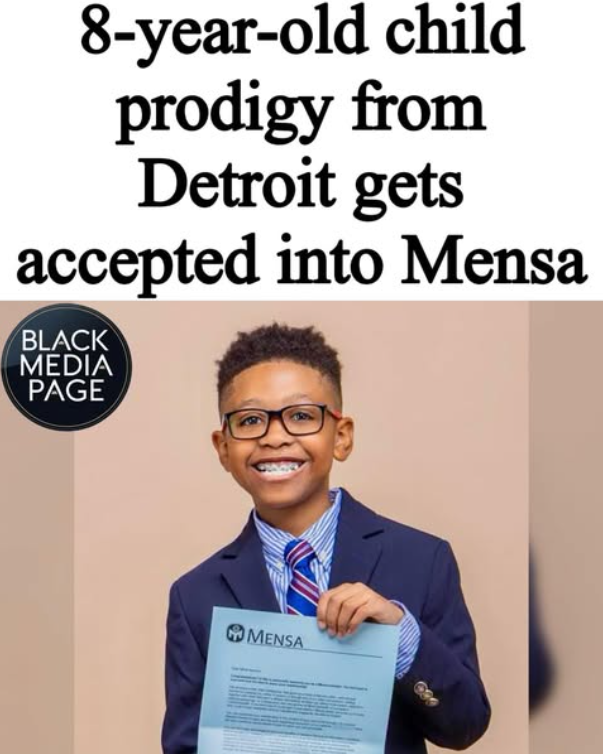 begjani51's tweet photo. @fwskiiii Here's another little genius:

Myles Dantzler, an 8-year-old child prodigy from Detroit, was recently accepted into Mensa, the prestigious high-IQ society.

Source: blackmediapage (ig) https://t.co/6tC9twkmsG
