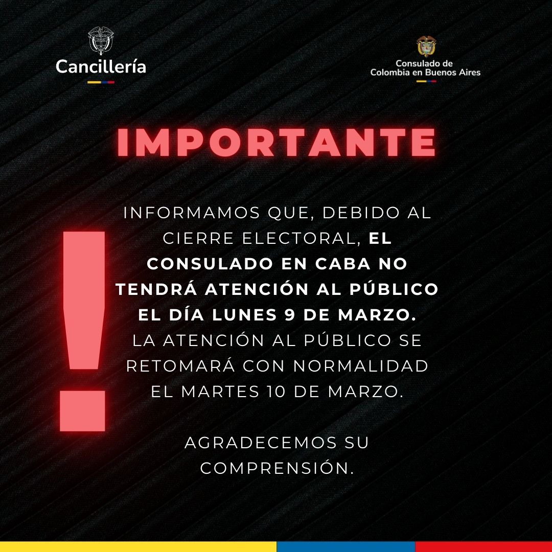 Consulado General de Colombia en Buenos Aires tweet media