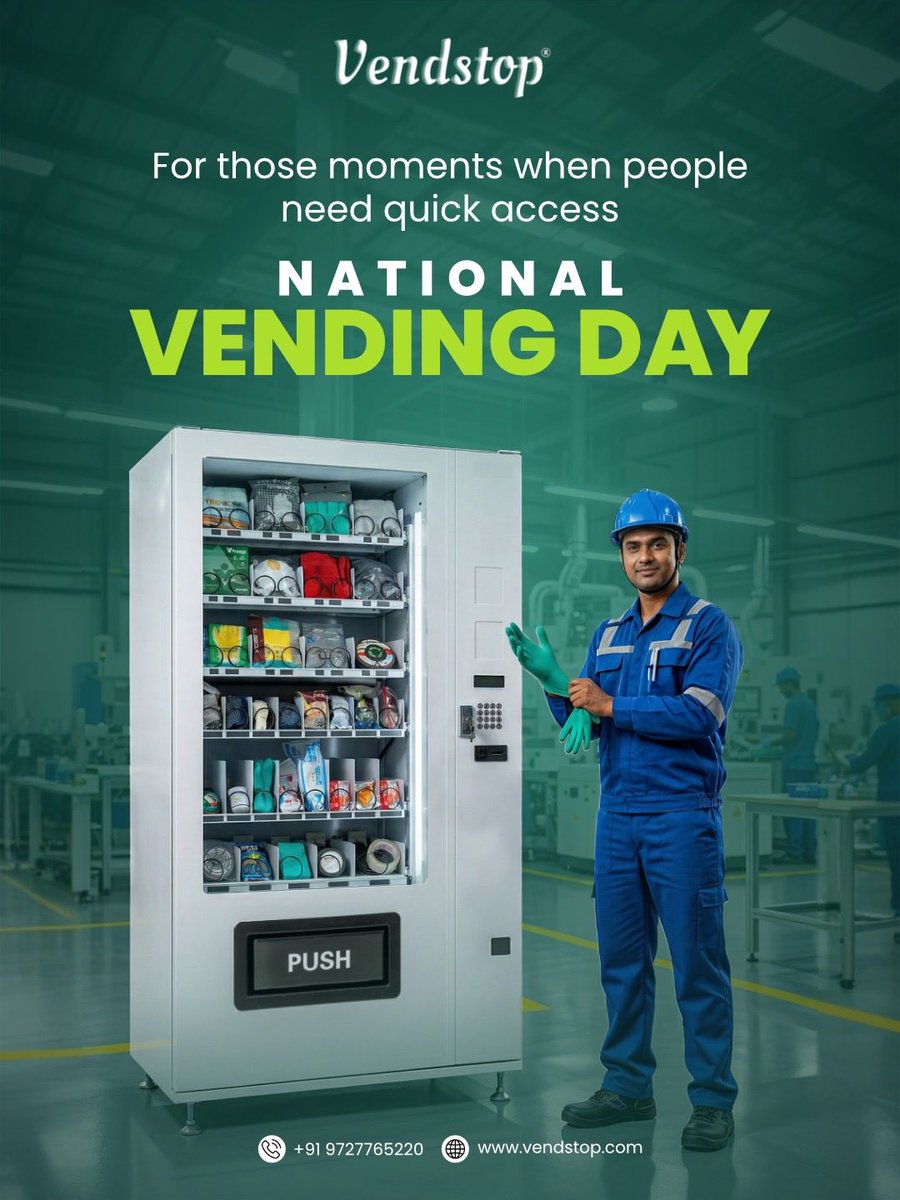 vendstop's tweet photo. Vending machines provide quick access to everyday essentials in workplaces, hospitals, campuses, and public spaces across the country.

#nationalvendingday #vendingmachinebusiness #vendstop #vendingeveryday https://t.co/w6MYs9RLuE