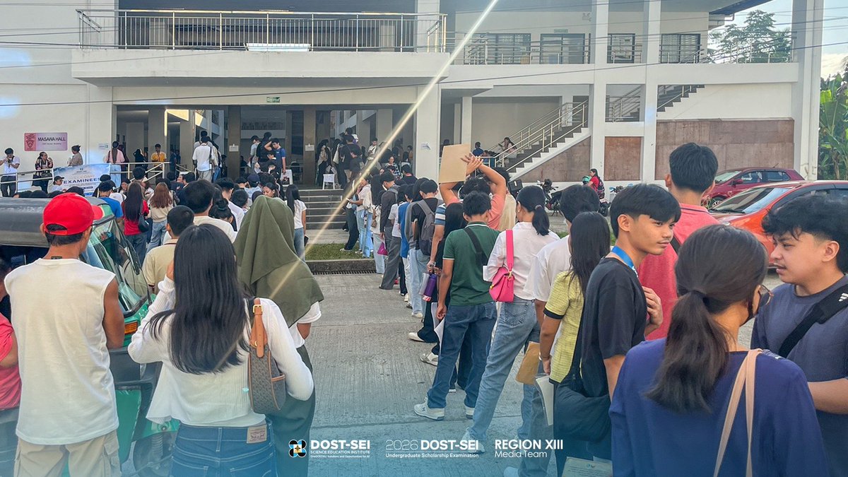 Iskolarship's tweet photo. The DOST-SEI Undergraduate Scholarship Examination is happening today across 17 testing centers after the postponed Feb 21–22 schedule in select areas.

Good luck to all aspiring iskolar ng bayan taking one of the country’s most competitive scholarship exams today! 🇵🇭 https://t.co/W8pwznkPAE
