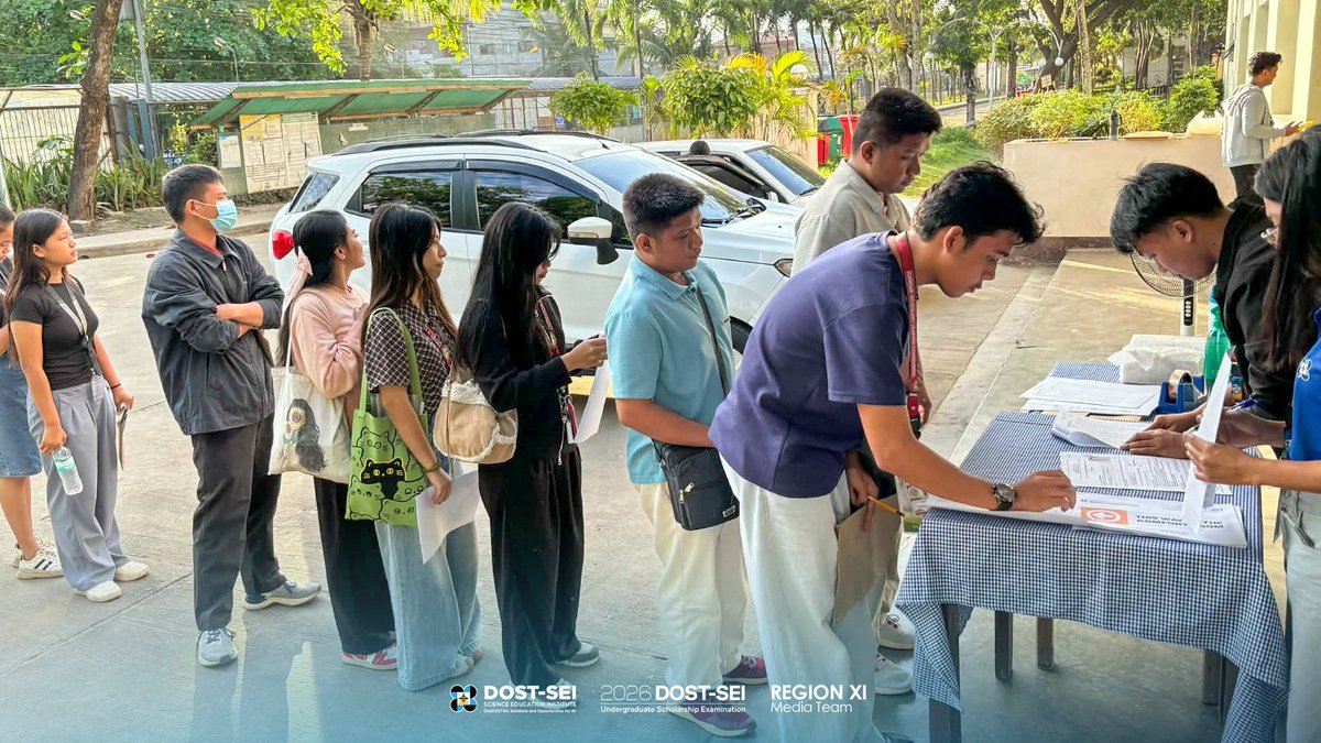 Iskolarship's tweet photo. The DOST-SEI Undergraduate Scholarship Examination is happening today across 17 testing centers after the postponed Feb 21–22 schedule in select areas.

Good luck to all aspiring iskolar ng bayan taking one of the country’s most competitive scholarship exams today! 🇵🇭 https://t.co/W8pwznkPAE