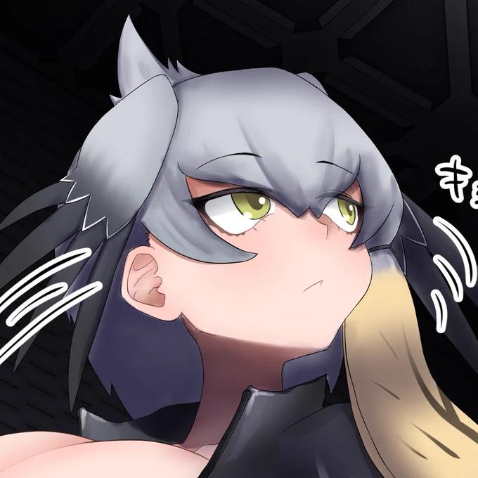 訳あって全体は見せれないけどハシビロコウちゃんの可愛いお顔が描けたので見せます!!