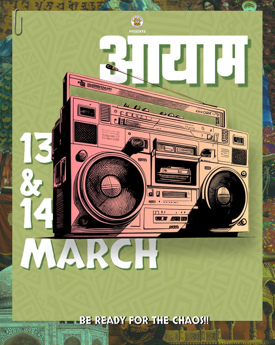 📻 Attention: Signal Locked. Frequency Updated.

After a brief silence, the rhythm returns. AAYAAM, the much-awaited cultural fest, is back with energy, creativity, and electrifying performances.

📅 13–14 March 2026
Stay tuned and be part of the celebration.

#AAYAAM2026 #SGSITS