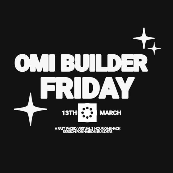 Hosting Nairobi <a href="/omidotme/">Omi AI</a> Friday builder hackathon registrations open 
luma.com/5bi8o3hb
