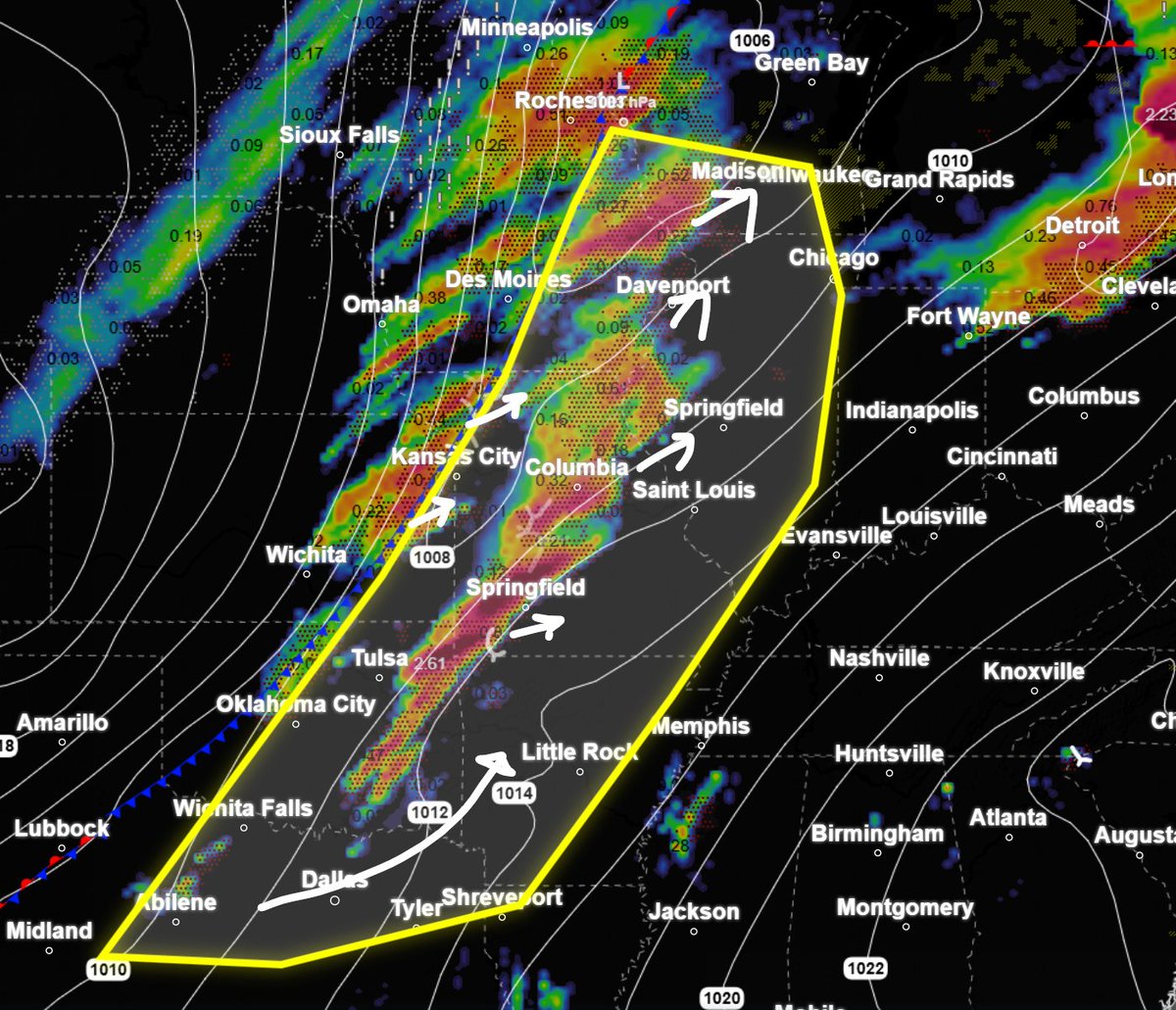 Strong to Severe Storms Continue in to the night as they slowly extend ...
