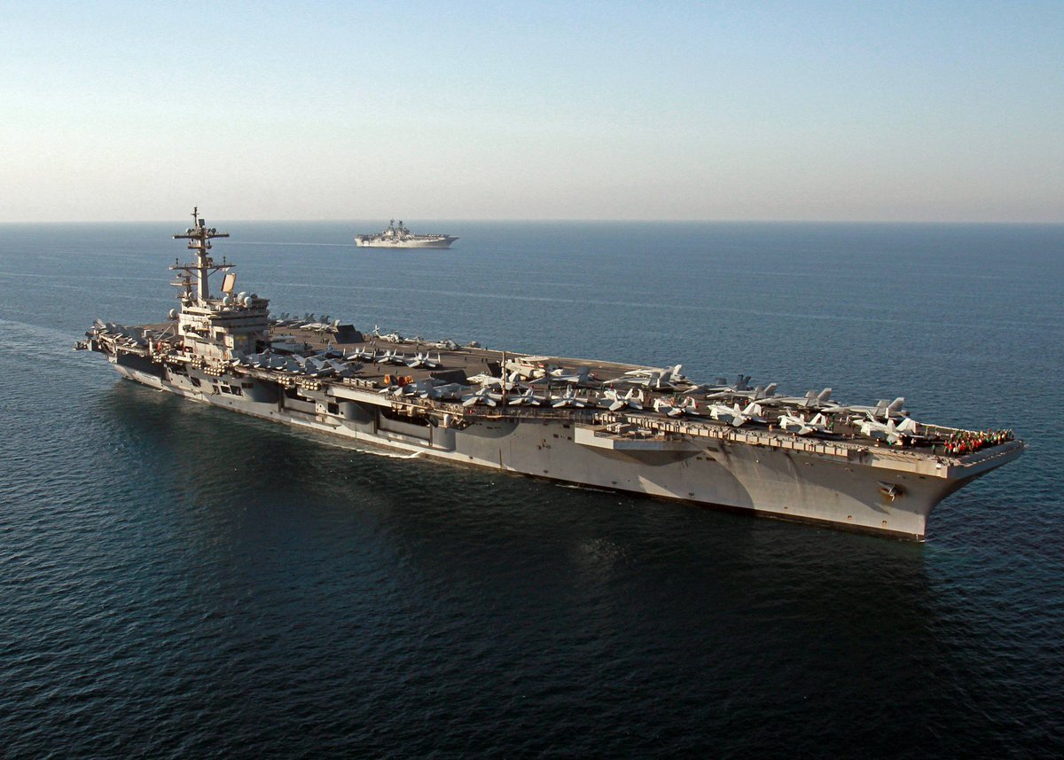 MASAOMORITR's tweet image. Die nächste US-Flugzeugträgergruppe, Carrier Strike Group 10 mit der USS George H.W. Bush #CVN-77,  ist unterwegs in den Nahen Osten. Die #USA glauben, dass der Krieg gegen den #Iran noch mindestens 6 Monate dauern wird. 

@Grnfink2 @SvenReh @Konflikt_Sicher