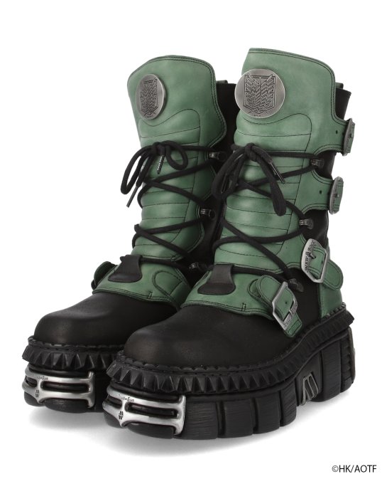 QOOZA_laforet's tweet image. NEW ROCK 進撃の巨人 / エレン・イェーガー
M-WALL373-CEV001　￥79,200

緑と黒のコントラストのエレンモデル。
厚みのあるソールと金属パーツが放つ重厚な存在感は、NEW ROCKならではの仕上がり。

qooza.jp/products/detai…

#QOOZA #NEWROCK