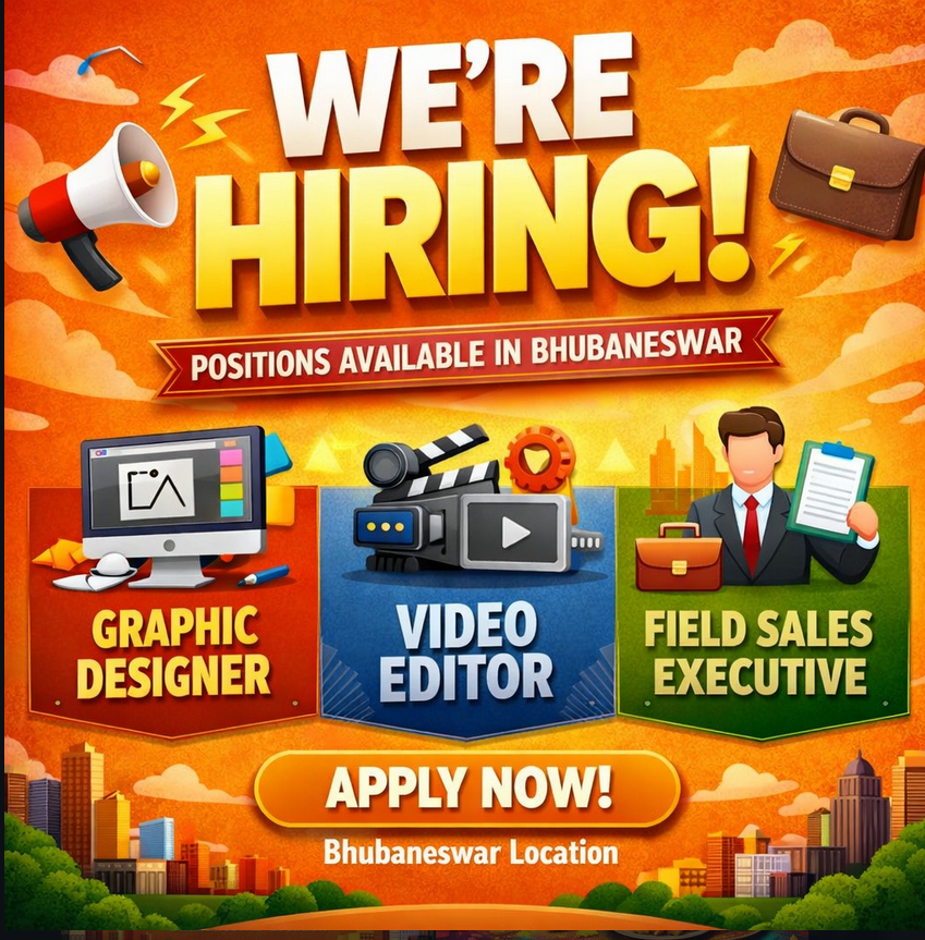 QuadrantVenture's tweet photo. We are looking for talented professionals based in Bhubaneswar to join our growing team. Open positions include Graphic Designer, Video Editor, and Field Sales Executive.

Candidates must have a minimum of 2 years of relevant experience in their respective field.!! https://t.co/57l4fjyDni