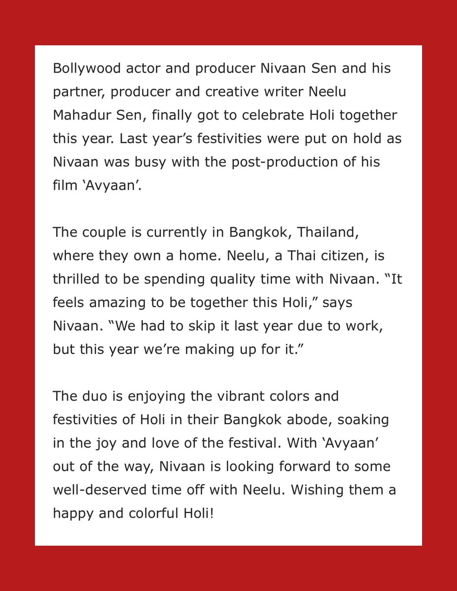 Holi Celebrations 💦♥️

<a href="/NMahadur/">Neelu M. Sen</a> 
#timesapplaud 

:

:

#HoliCelebrations 
#thailand #neelumahadur #nivaansen