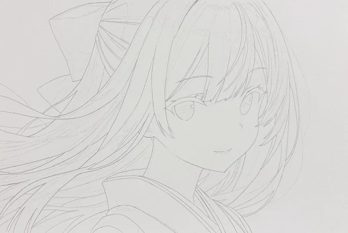神風さんの途中絵です。 まず最初に雰囲気で描いてみて、その次に線を濃くして、最後に色を塗りました! 4枚目は制作途中の光景です…! 元絵はYutakaさんの素敵なAIアートです このイラストの元絵に出会ったのは去年の3月でした。 その時、イラストのあまりにも素敵な雰囲気に、