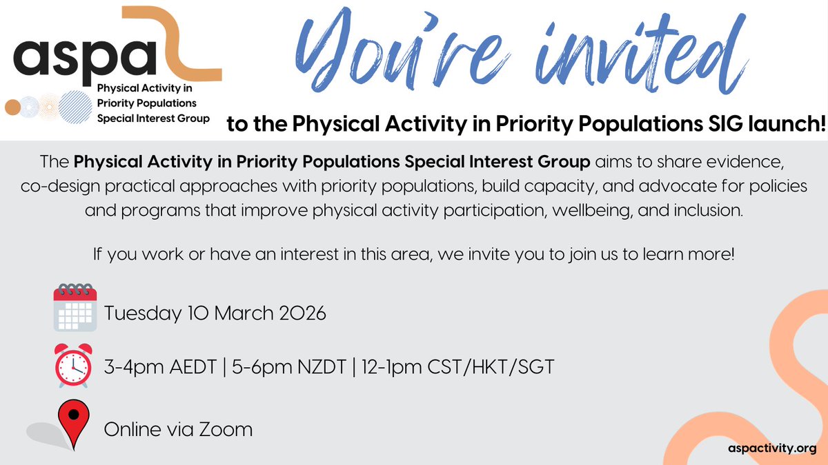 Asia-Pacific Society for Physical Activity tweet media