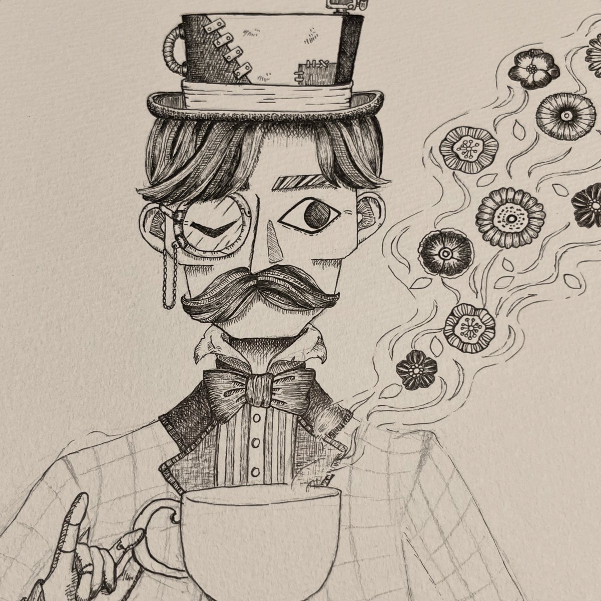 steamcat_mike's tweet photo. 紅茶おじ🫖
ノープランお絵描きはちょっとだけストップ😖

#アナログイラスト
#ティータイム
#モノクロ https://t.co/LJ7etwOVk5