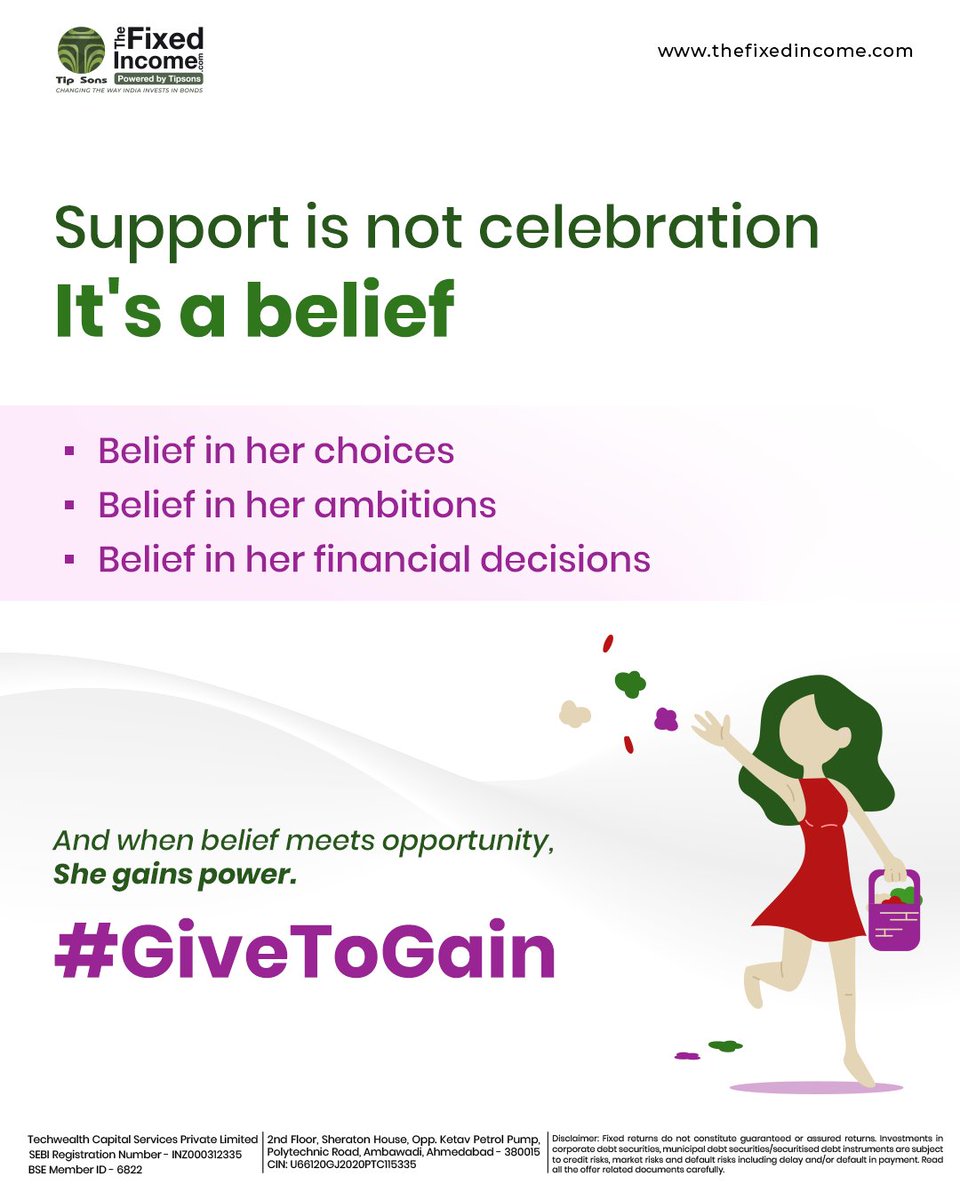 Every year we celebrate women for their strength, care and resilience.
But maybe it’s also time we talk about something else
their growing role in shaping financial futures.

#GiveToGain #WomensDay2026 #WomenInvestors #FinancialEmpowerment #FinancialFreedom #TheFixedIncome
