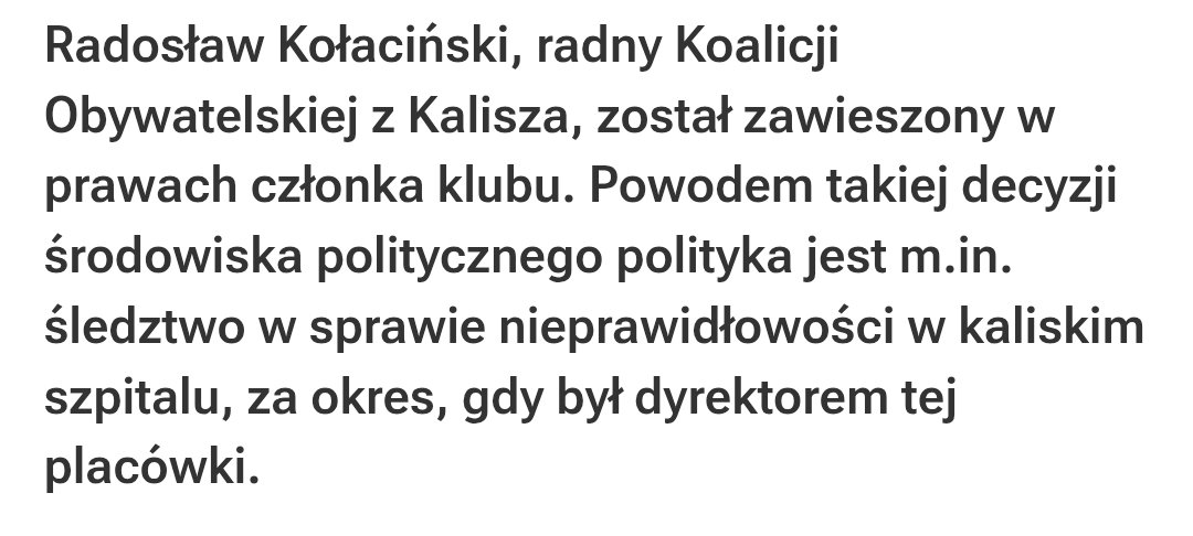 Najbardziej w całej sytuacji dalej mi się podoba, że dyrektor i ten lekarz byli z jednej partii, ale o tym już mówić niedobrze