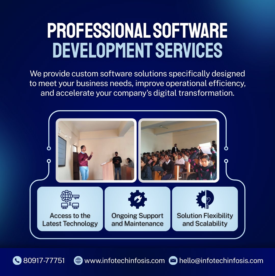 InfotechL4683's tweet photo. Professional Software Development Services at Infotech Infosis Solutions Anu, Hamirpur Himachal Pradesh.

Call Us on +91 80917-77751 or Visit Our Website https://t.co/WSIQPpNmrs

#infotechinfosis #hamirpur #himachalpradesh #softwaredevelopment #softwaredevelopmentservice https://t.co/2KyLbfBDAZ