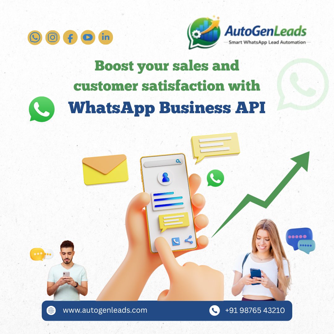 autogenleads's tweet photo. Turn conversations into sales with @WhatsApp Business API π
Automate replies, capture leads, and boost customer engagement with @autogenleads
π https://t.co/85P49gxG25
#AutoGenLeads #WhatsAppAPI #WhatsAppMarketing #LeadGeneration #SalesAutomation https://t.co/CdJjconUQg