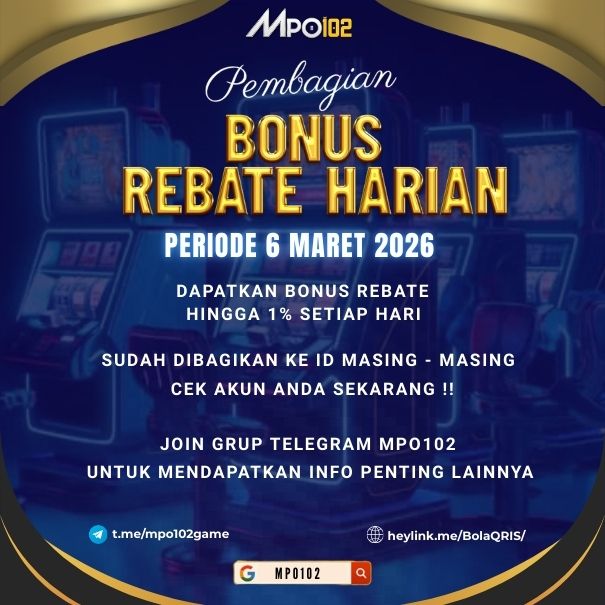 mpo102infopola's tweet image. Ada promo menarik dari MPO102 🎉
Nikmati BONUS REBATE untuk member aktif setiap hari.
Aktivitas jadi lebih seru karena ada bonus tambahan yang bisa didapat! 🔥
#BonusRebate #MPO102 #PromoMember #BonusHarian #PromoSpesial #EventBonus #PromoHariIni #BonusTambahan #MemberAktif